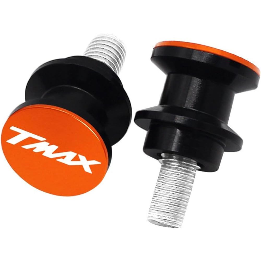 Stand Screw Slider Motorcycle M6 Swing Arm Spool Slider Swing Arm Bracket Screw is perfect for Yamaha TMAX 500 T-MAX 530 DX SX TMAX560 TECH MAX 2006-2022. (Color: Orange)