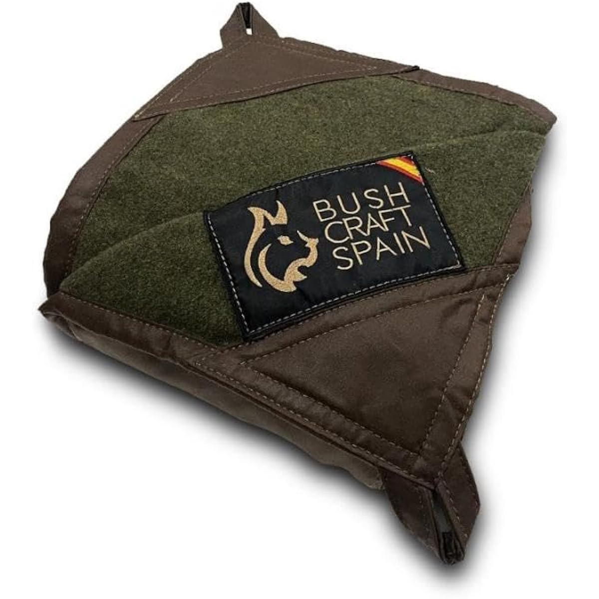 [Bushcraft Spain] Oilskin & Wool Ground Sheet Brown/Green 2x1.5m Bushcraft Spain Military Curtain Tarp Leisure Sheet