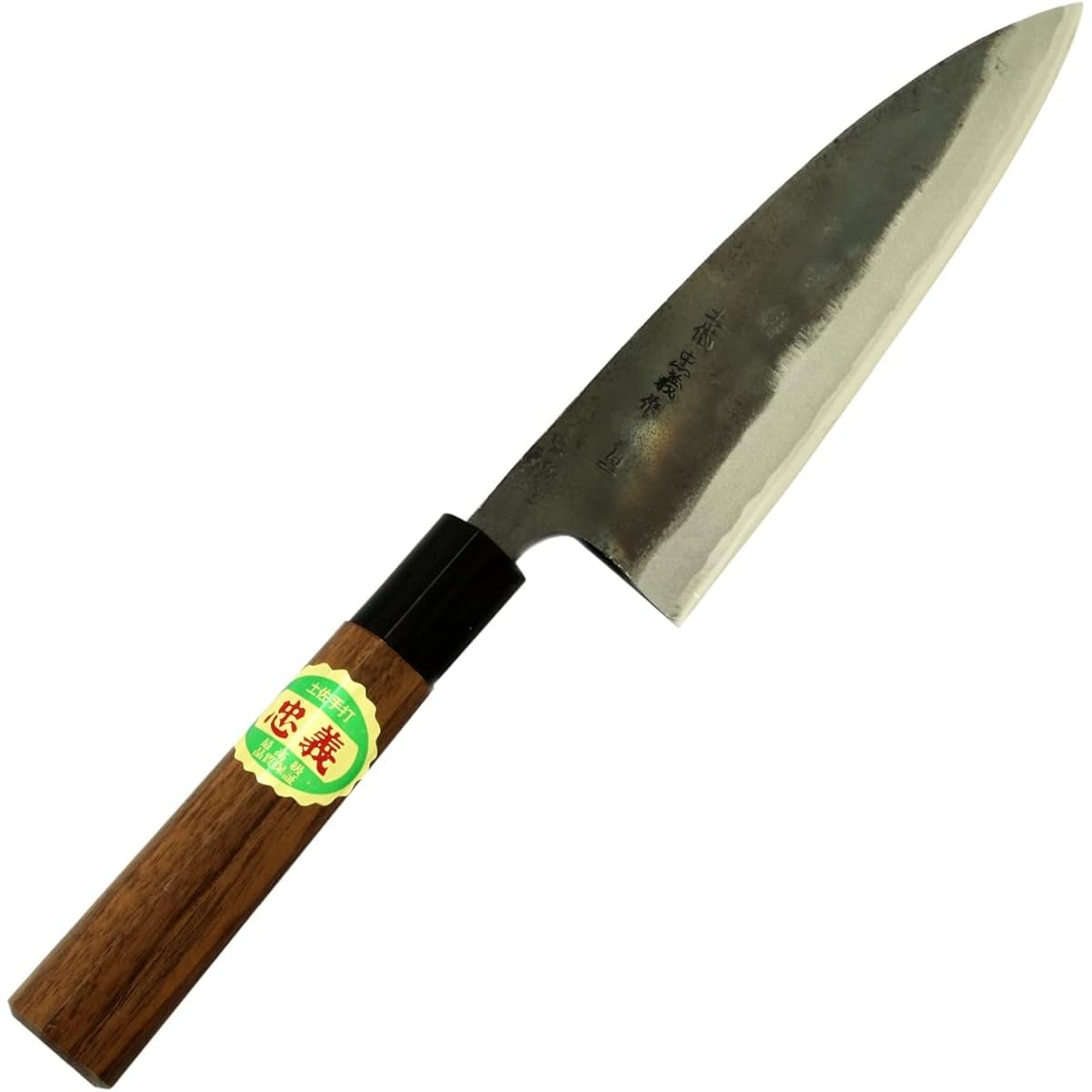 Tosa Knives Knife, Kurouchi Funagyo Knife, Walnut Handle, Blue Steel No. 1, 165mm
