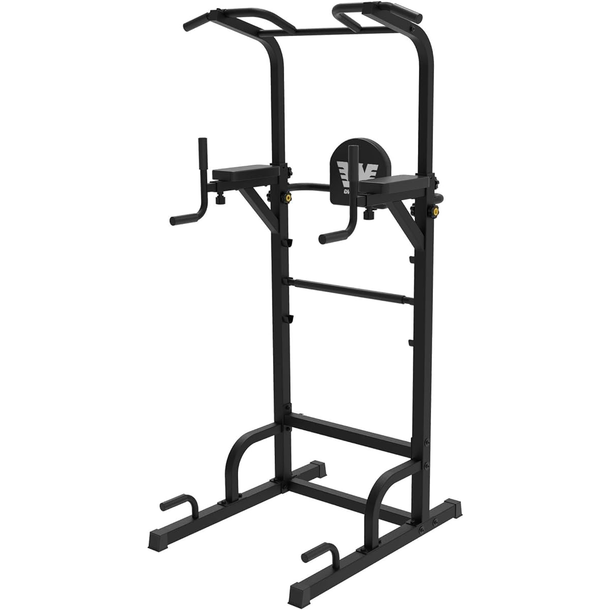 BARWING Hanging Health Equipment Model Height Adjustment 4WAY Pull-up Bar Equipped with 3D Pad Cushioned Corner Hanging Pull-up Multi-Gym Pull-up Machine Chinning Muscle Training Dip Stand (Hammertone) (Red) (π-shaped Base Red) (Hammertone)