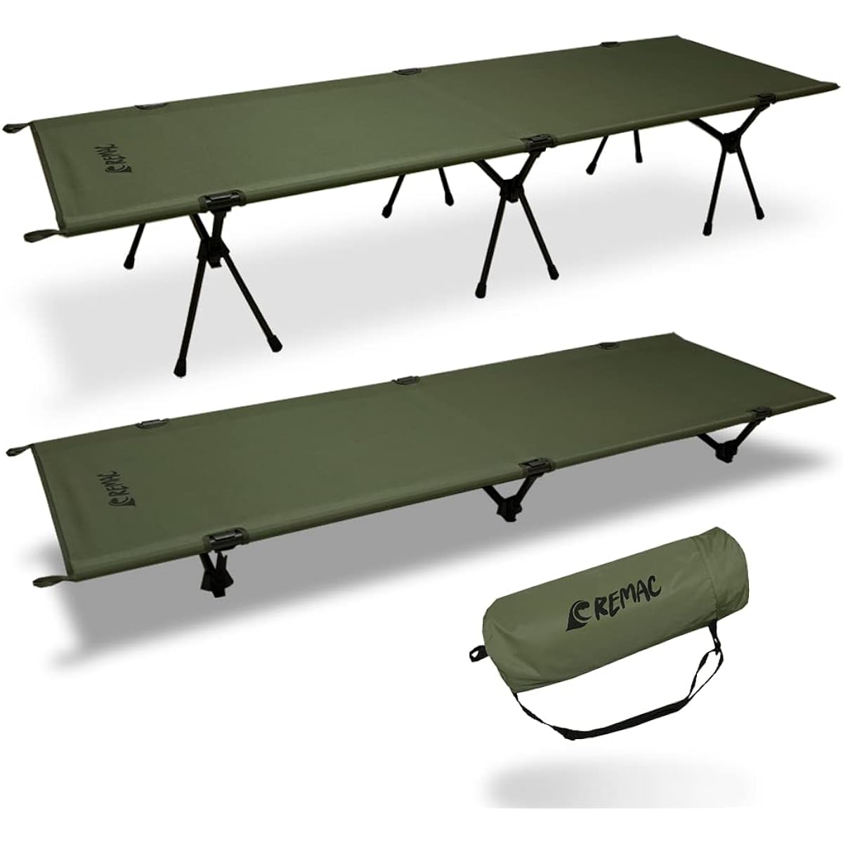 REMAC Cot 2WAY Camping Bed Camping Cot Compact Lightweight Load Capacity 150kg
