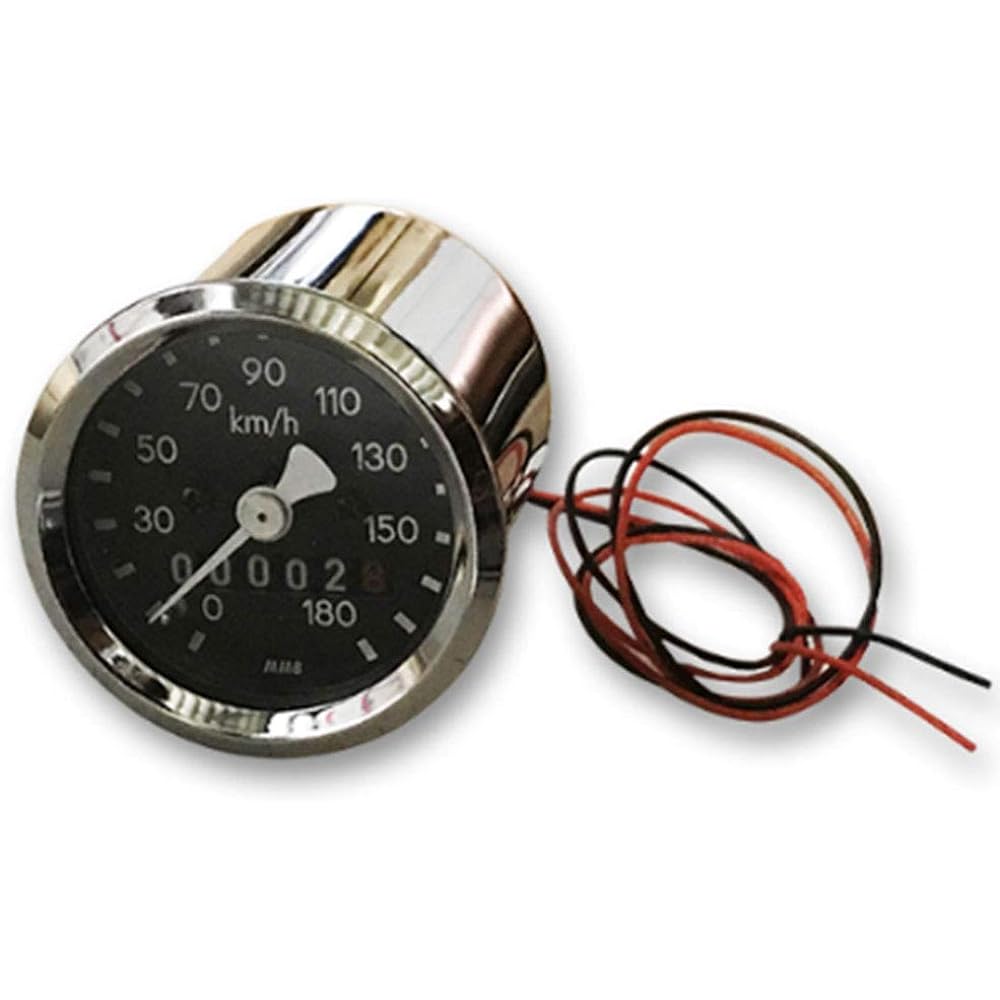 MMB Made in Germany Diameter 48mm Mechanical Speedometer Ratio 1:1 Meter Cable Mounting Thread Diameter 12mm 1968-1979 FL Model 1971-1972 FX Model 1980-1983 FXWG Harley