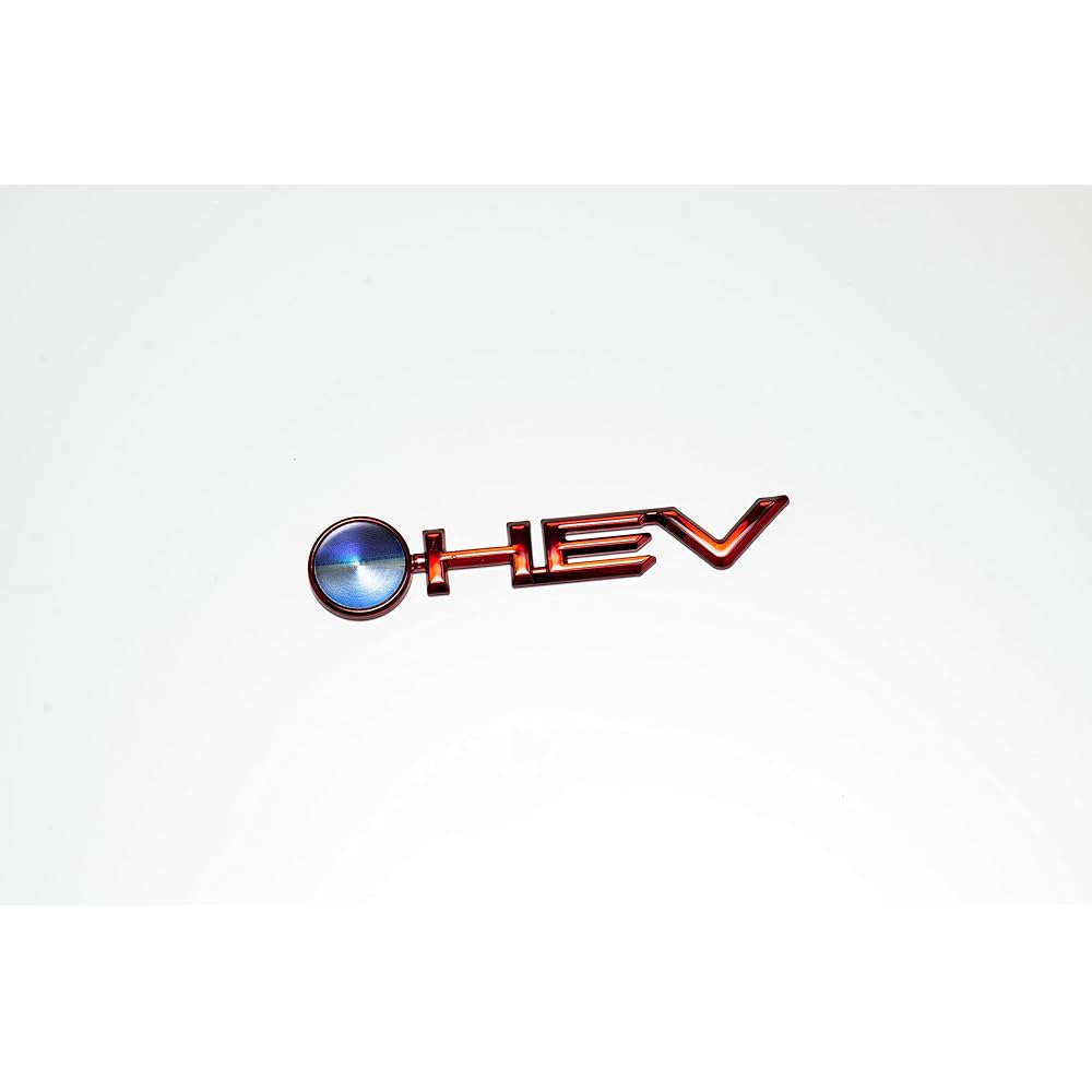 Grazio&Co.60 Prius Rear HEV Emblem Deep Red Chrome