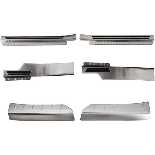 Samurai Produce Daihatsu Taft LA900S LA910S Scuff Plate Cover & Luggage Scuff Plate 6P Silver Hairline