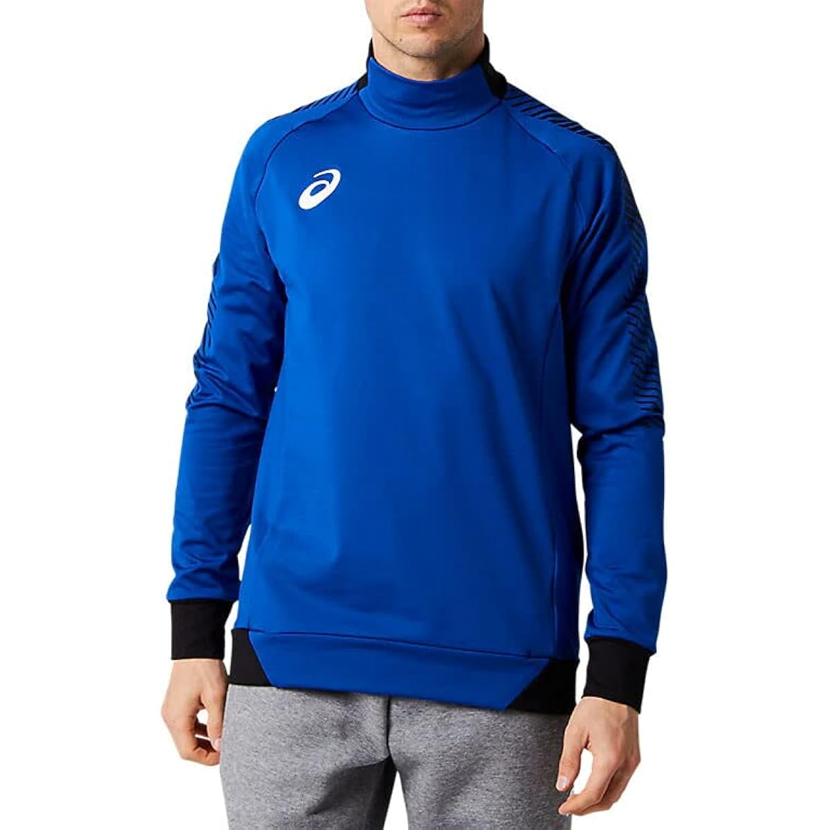 ASICS 2101A057 Men's Soccer Wear Stretch Training Long Sleeve Shirt