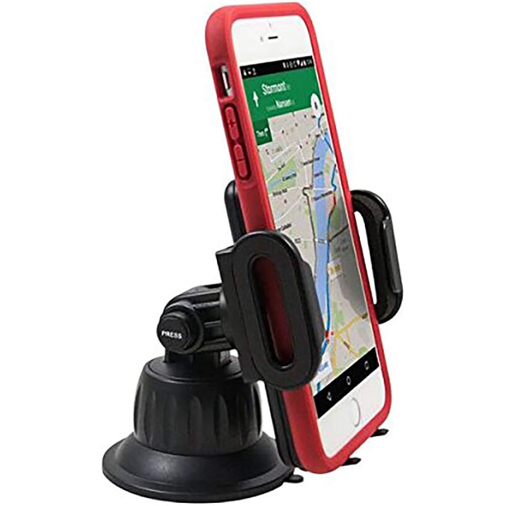 digidock Car Holder Smartphone Dashboard Mount Patented 180 Degree Angle Adjustment CR-3600SPU Black