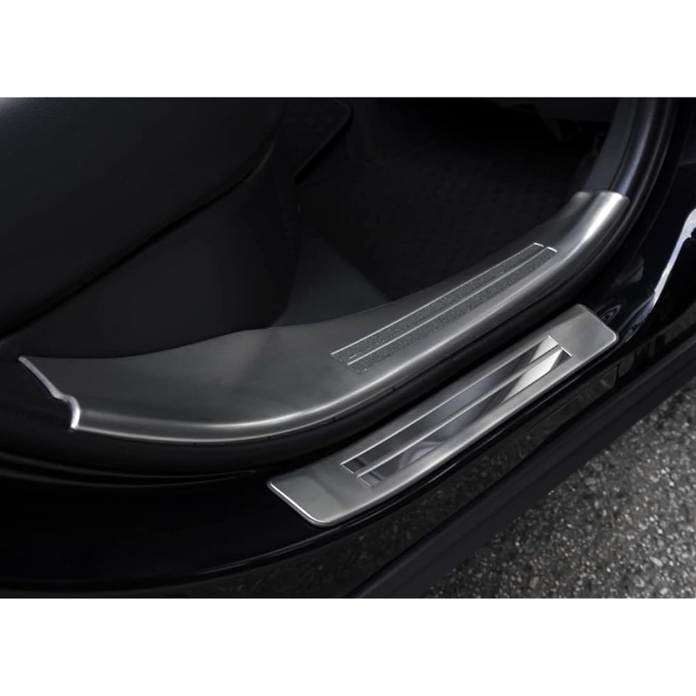 Samurai Produce Toyota Corolla Cross Side Step Inside & Outside Scuff Plate Front Rear Set 8P Black Hairline
