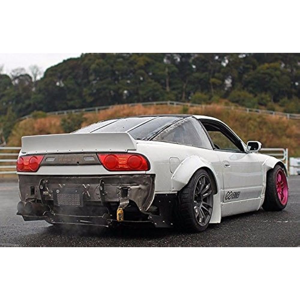 1989-1994 NISSAN 240SX S13 Hatchback | Rocket Bunny Style ABS Plastic Primer Black Rear Transal Win Grip Spoiler