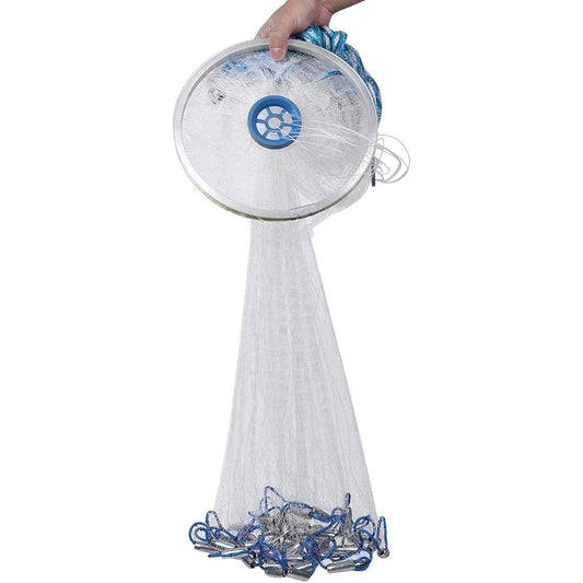 xuuyuu Fishing Gear, Nylon Fishing Net, Casting Net, Casting Net Fishing, Hand Casting Net, Fishing Accessories, Fishing Enthusiasts, Suitable for Rivers, Lakes, Seas, Ponds, etc. Fishing Tools (3.6m)