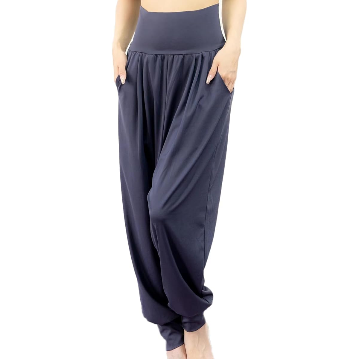 [iito.seasons] Women's Yoga Pants, Sarouel, 10 Minute Length Pants, Loose, Long Length, Yoga Wide Pants, Fitness Pants, Sports Room Wear, Yoga Loungewear, Thin, Stretchy, Sweat Absorbent, Quick Drying, UV Protection