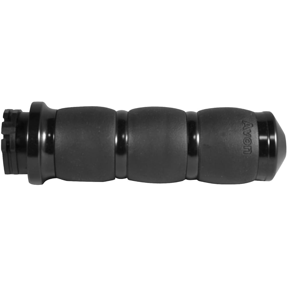 Avon Black Alumite Fly Bell Belvet Air Cushion Grip 1981-2011 For Harley D