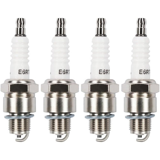 Automotive Motorcycle Ignition Spark Plug E6RTI E6RTC BR6HIX BR7HIX BR8HIX BR9HIX BR10HIX BPR6HIX BPR7HIX BPR8HIX BR4HS (Color : 4pcs Nickel alloy)