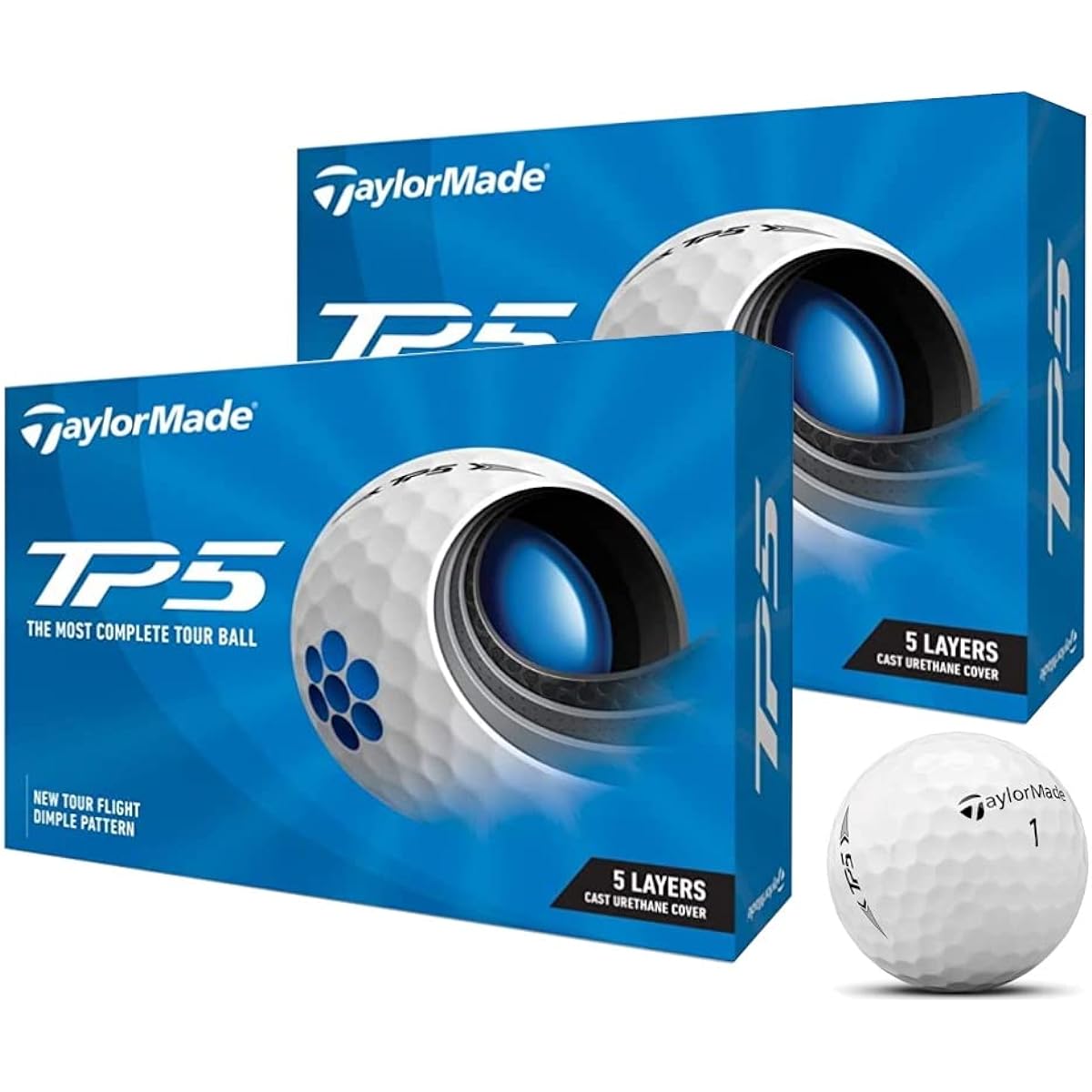TAYLOR MADE TP5 Golf Ball 5 Piece 2021 Model N0802601 White
