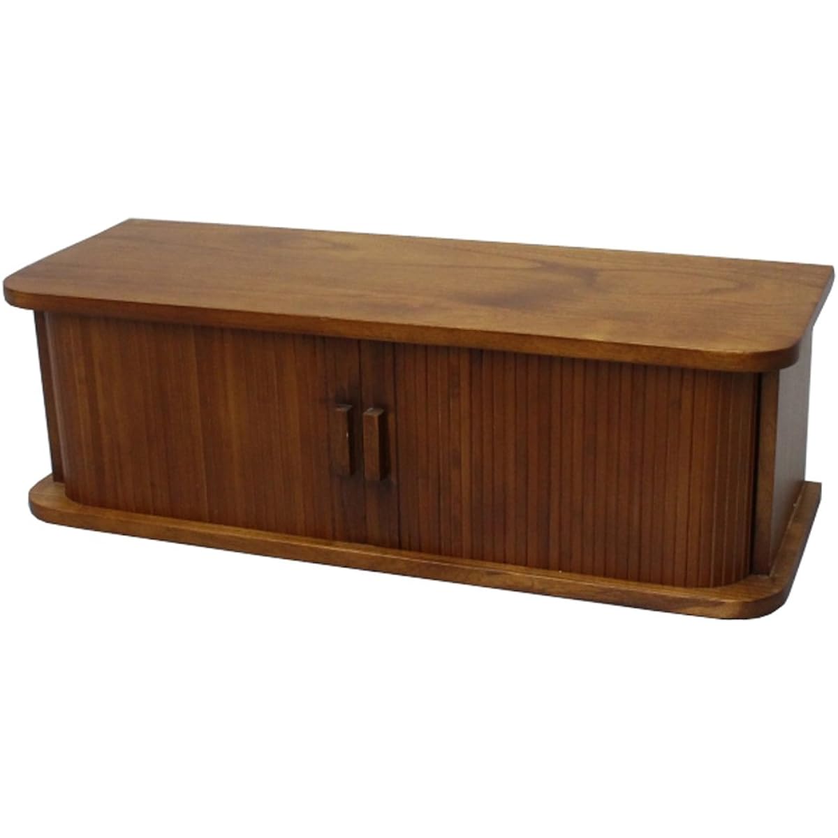 Osmac KTX-60DB Storage Shelf for Kitchen Dining Counter Organized Lightweight Bamboo Bellows Door 60cm Finished Product Dark Brown