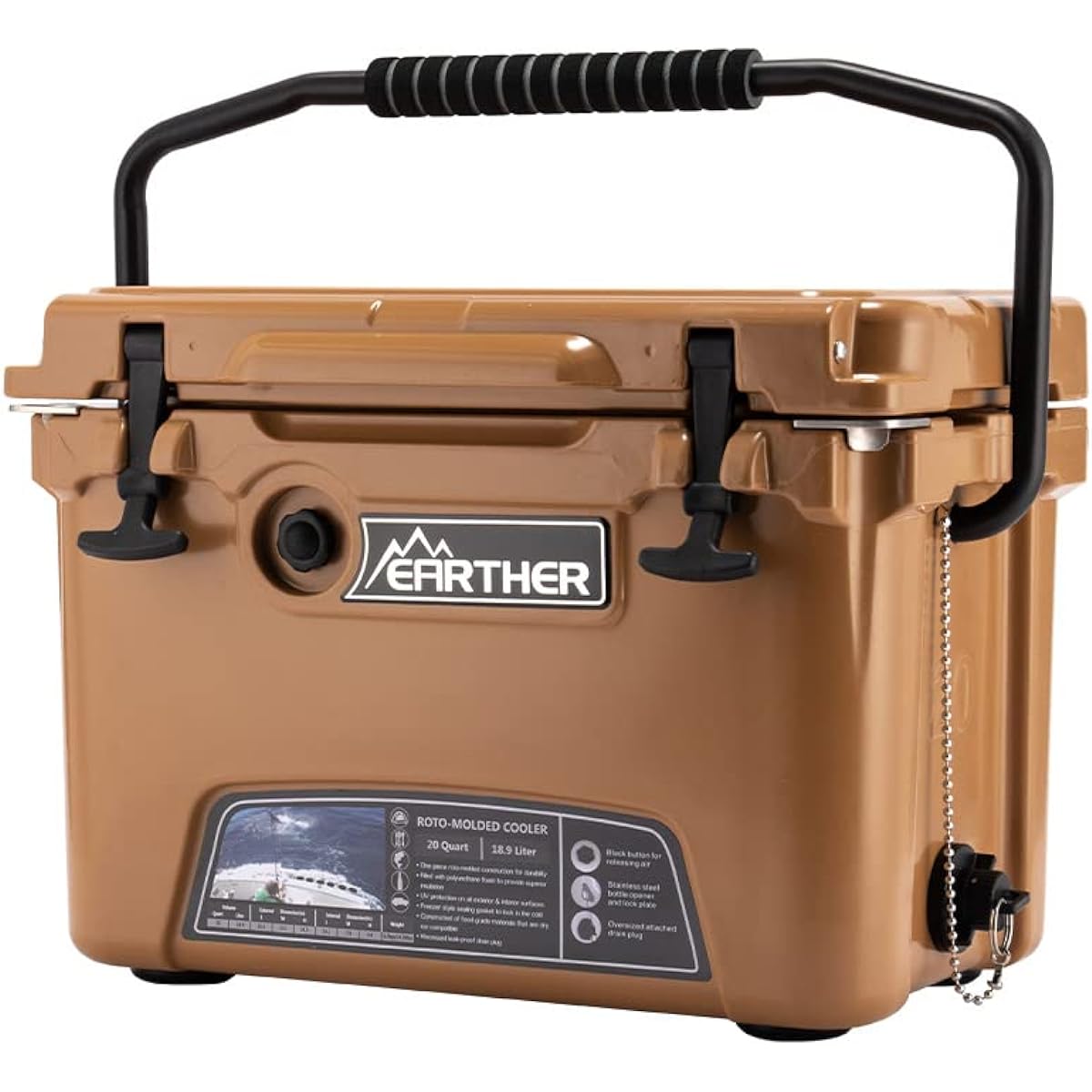 Cooler Box Small 18.9L Large Capacity Hard Cooler Box Cooler BOX Camping Outdoor Fishing Sports Day Beach Sports Leisure BBQ Cold Storage Arthur EARTHER