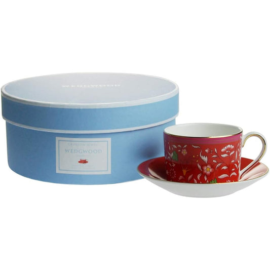 Wedgwood Wanderlust Crimson Jewel Tea Cup Saucer Pink [Parallel Import]