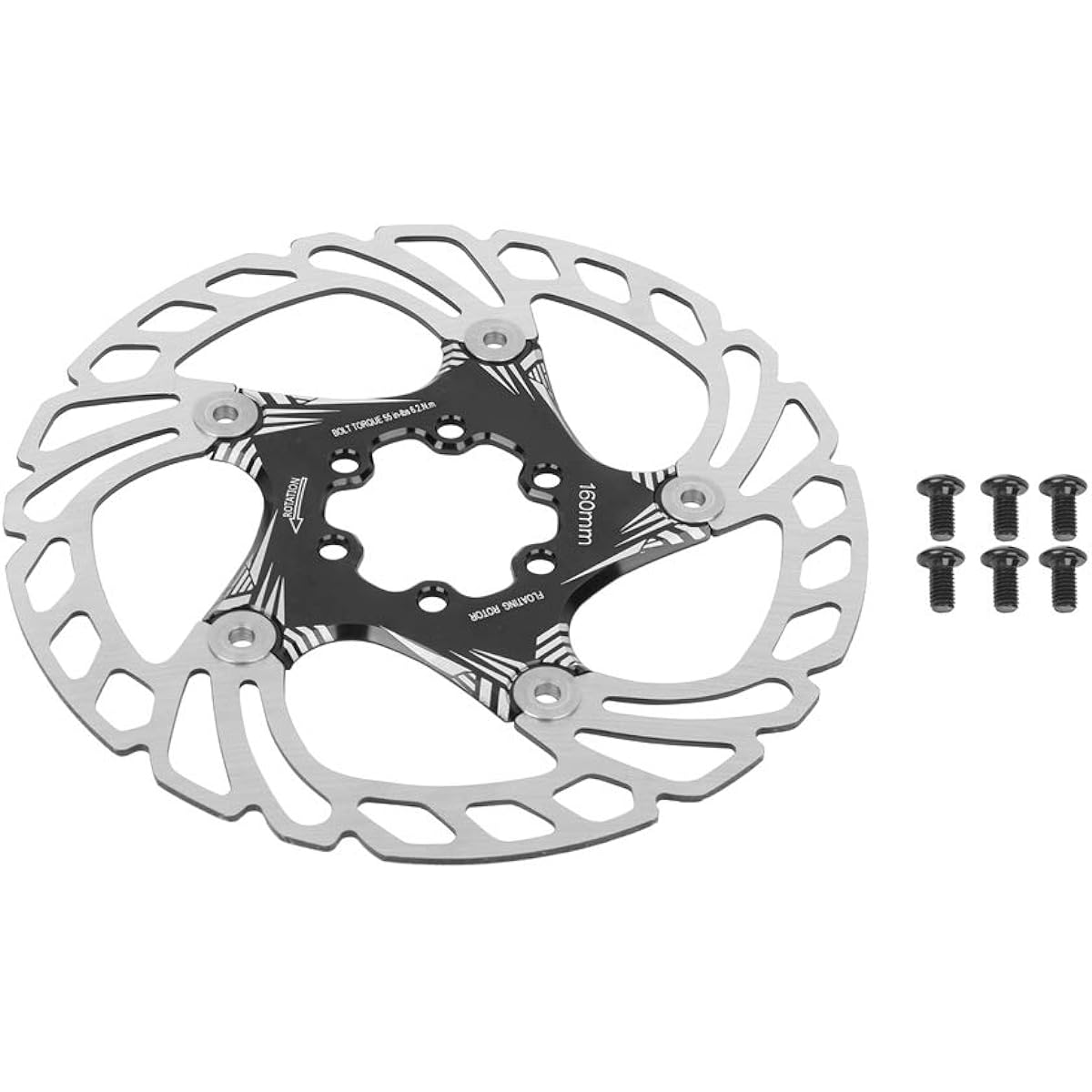 High Strength Brake Pad 160mm Bike Disc Rotor Bike Disc Brake 6 Screws for Mountain Bike