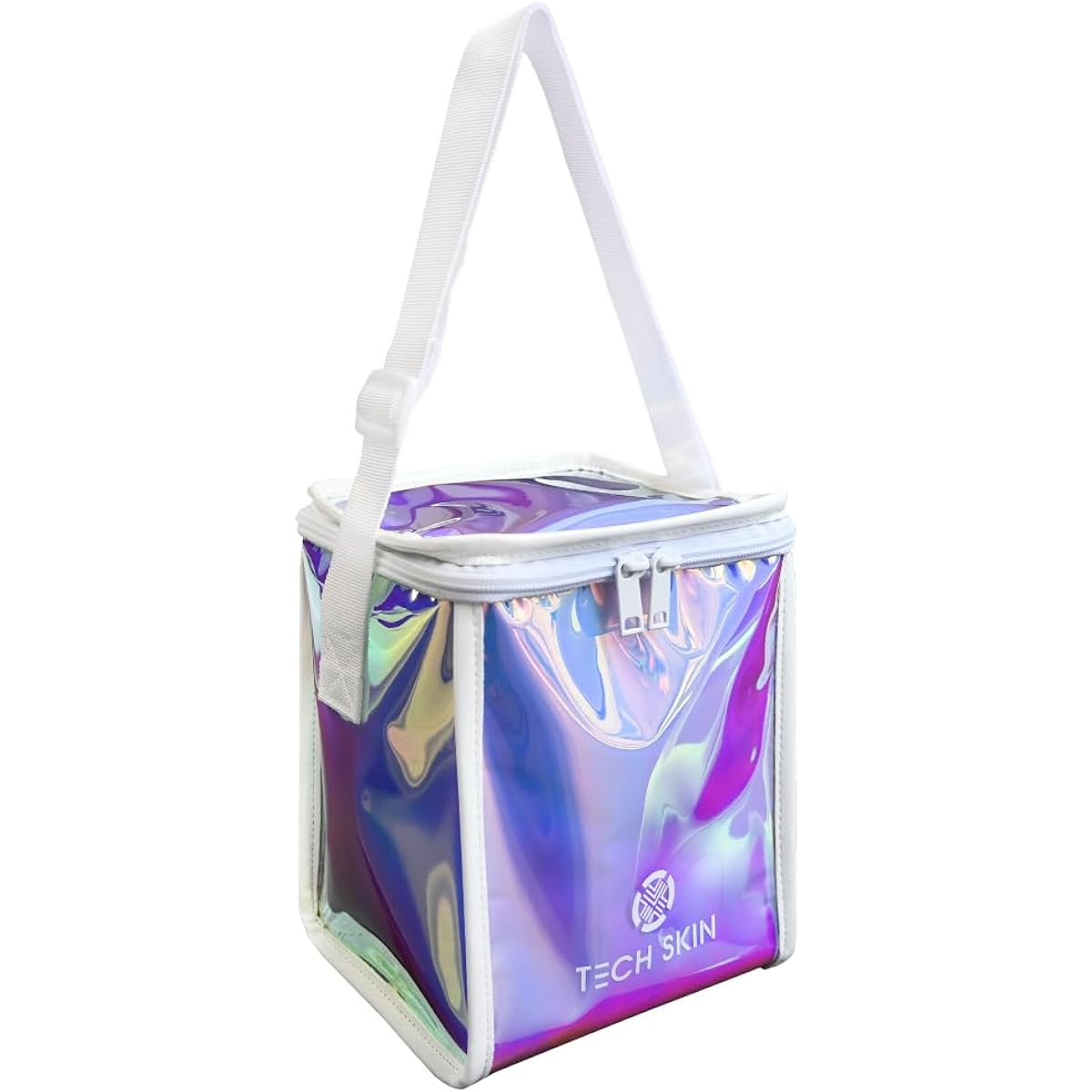 TECH SKIN Hologram Insulated Bag Thermal Insulation Stylish Leisure Lunch Bag Lightweight Aurora