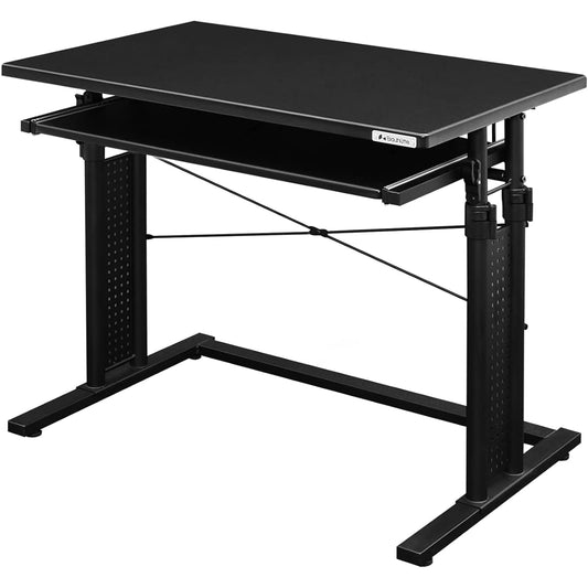 Bauhutte Gaming Desk Elevating PC Desk (Width 80 x Depth 50 Height 64~85 cm) Black BHD-800CM-BK