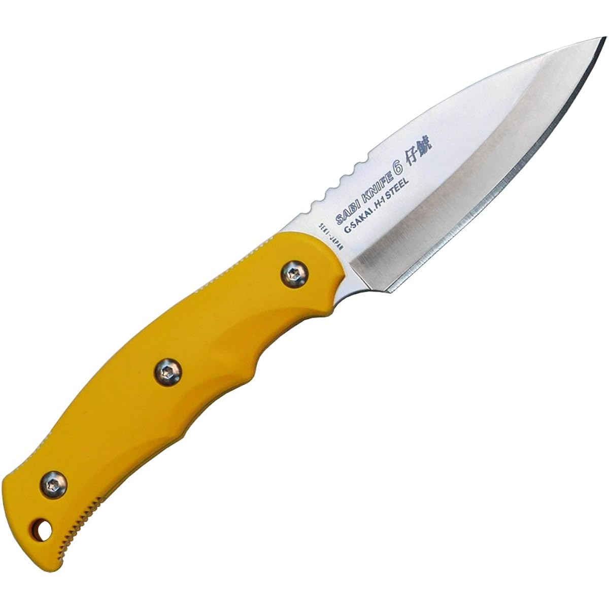 G SAKAI Survival Knife Made in Japan Rust-resistant Steel Fishing Fish Ikejime Fishing Outdoor New Sabi Knife 6 Baby Shachi