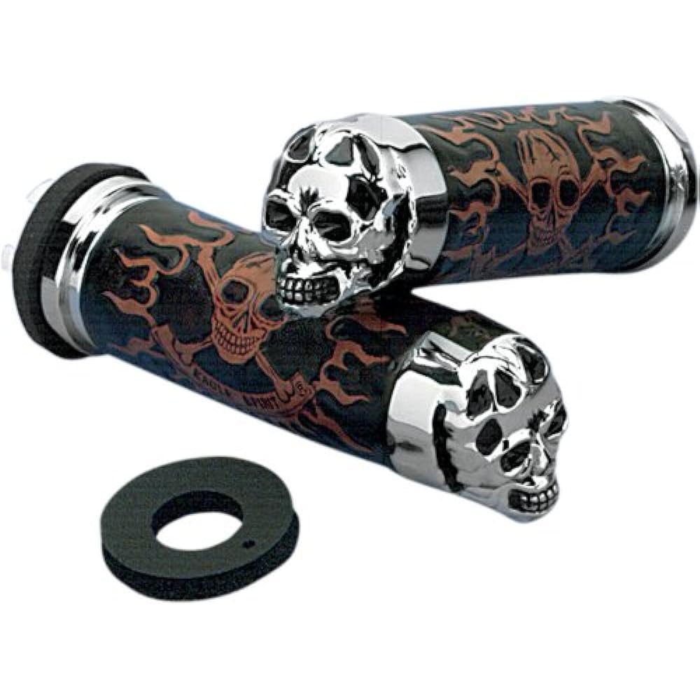 Drag Specialties SKULL Grip for Harley 1984-2004 (excluding touring models after 2008) DS-243255