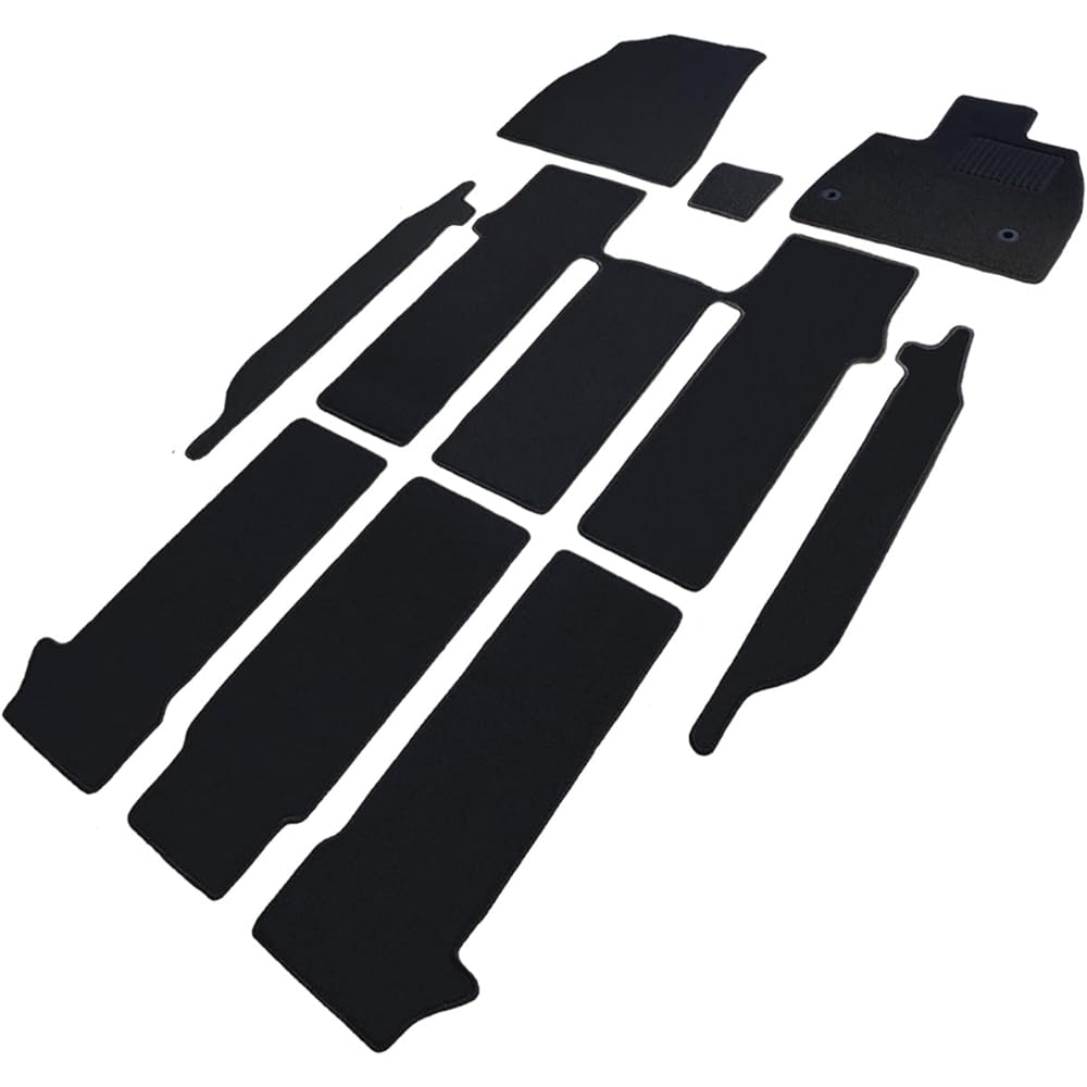 Fenice Car Mat Floor Mat Step Mat Set Domestic Production (Toyota Noah Voxy 90 Series) <For Hybrid Vehicles/7 Seaters/Large Center Console> Black Non-Slip Shape Resistant to Slip Car Mat (Car Parts Specialty Store)