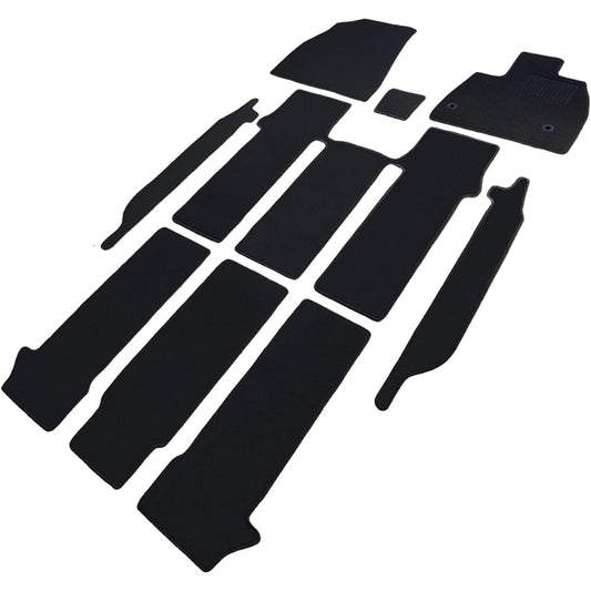 Fenice Car Mat Floor Mat Step Mat Set Domestic Production (Toyota Noah Voxy 90 Series) <For Hybrid Vehicles/7 Seaters/Large Center Console> Black Non-Slip Shape Resistant to Slip Car Mat (Car Parts Specialty Store)