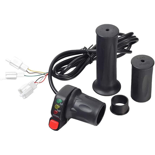 AlveyTech 36 Volt 6 Pin Twist Grip Throttle Set with On/Off Button Monster Moto Classic 1000w (MM-E1000)