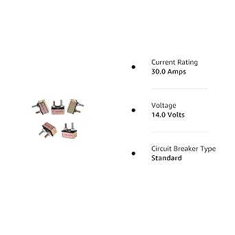 GLOSO E511 Stud Type Circuit Breaker Auto Reset (T1) Harley Davidson Bracket 5 Packs (30A)