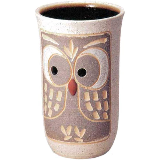 Yamasho Pottery Umbrella Stand White etc. Approx. Diameter 26.0 x Height 42.0cm Shigaraki Ware White Owl Umbrella Stand