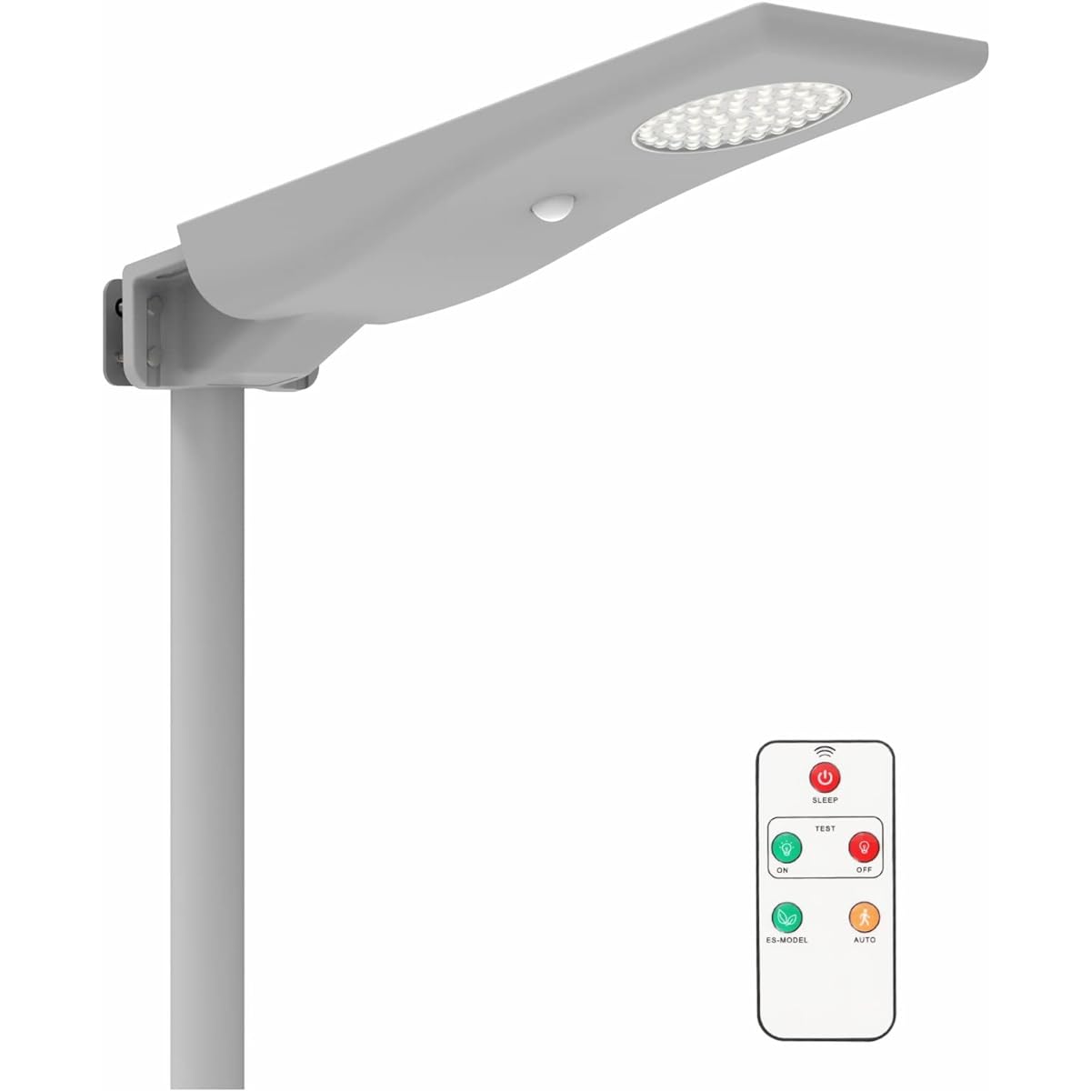 Solar Street Light, Street Light, Outdoor Motion Sensor, Approx. 2,000 lm, Equivalent to 100 W Mercury Light, Large Capacity LiFePo4 Battery, 64 Wh (20,000 mAh), Super Long Continuous Light, IP65