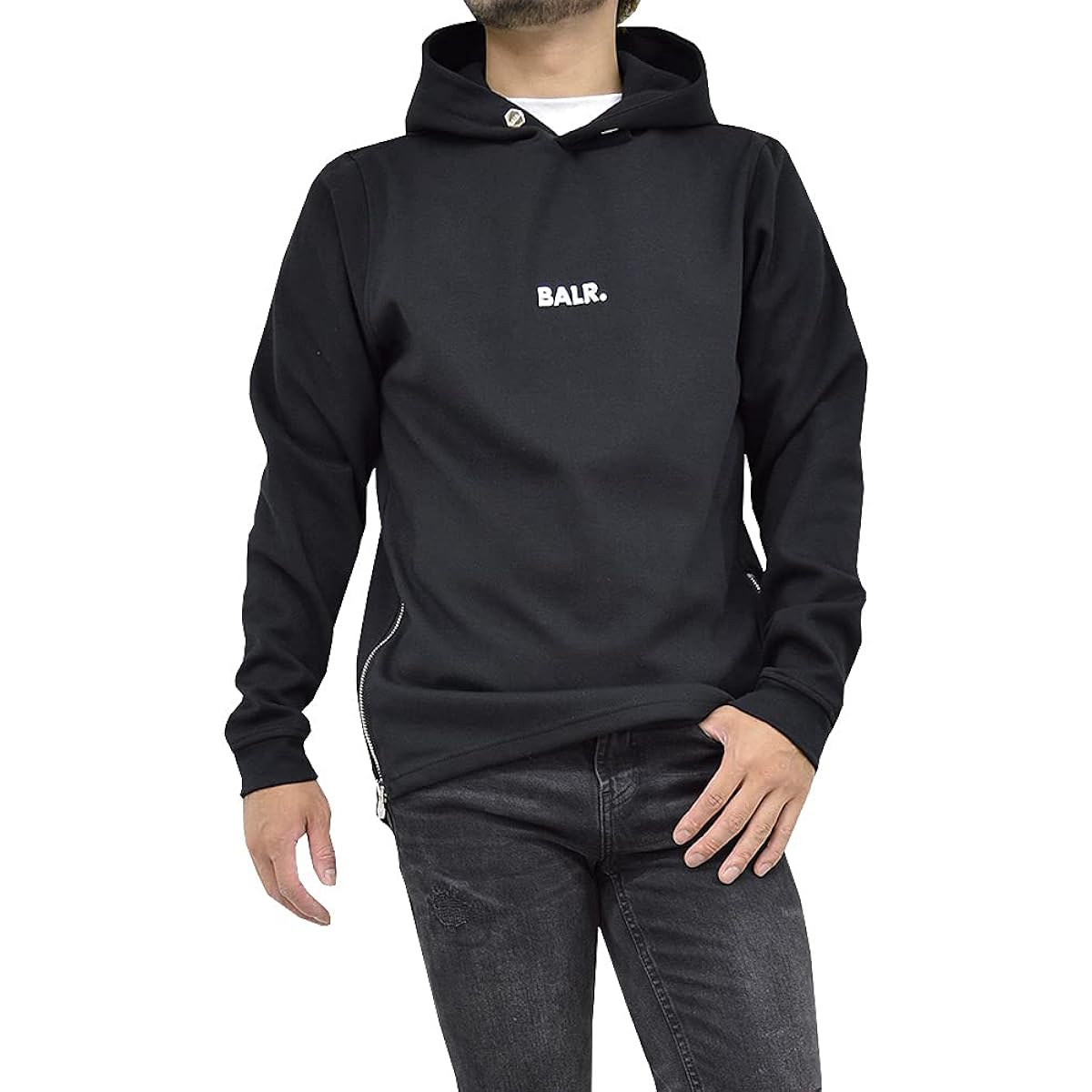[Baller] BALR Hoodie B1261.1003 Q-Series Straight Classic Hoodie Men's Black