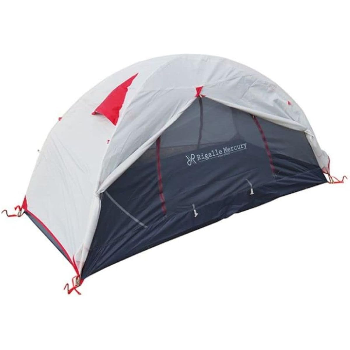 Rigalle Mercury Ultra lightweight at 1.7kg Compact size that fits in a backpack Single person tent Touring tent Solo tent Width 210cm x Depth 110cm x Height 105cm [Light Gray]