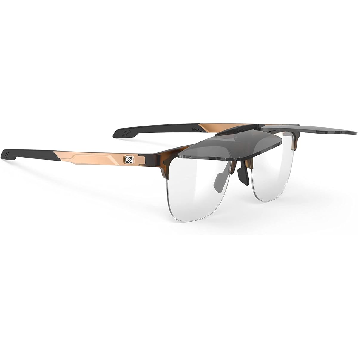 [RUDYPROJECT] Sunglasses Incas XL Flip Up Half Rim Blue Navy Matte/Multi Laser Ice Shape A (52x45mm)