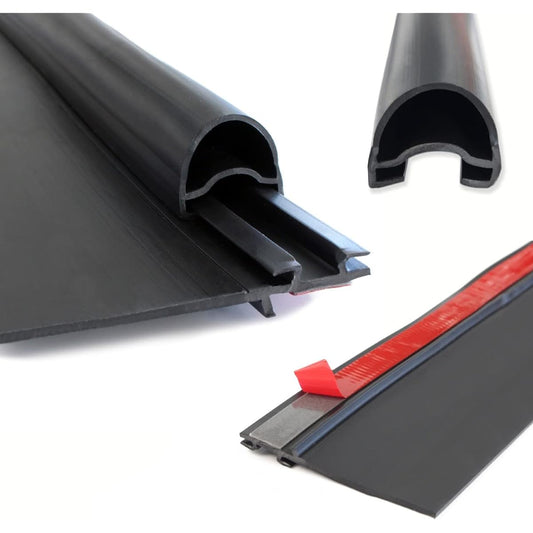 HCC Auto Combo RV Slide Out Black Rubber | 018-312-EKD & 018-341 EK | 1 Feet X 15/16 Feet X 35 Feat D-sealed Wiper & 1/2 Feat X 2.75 Feet X 35 Feet Seal Base | Installed Manual