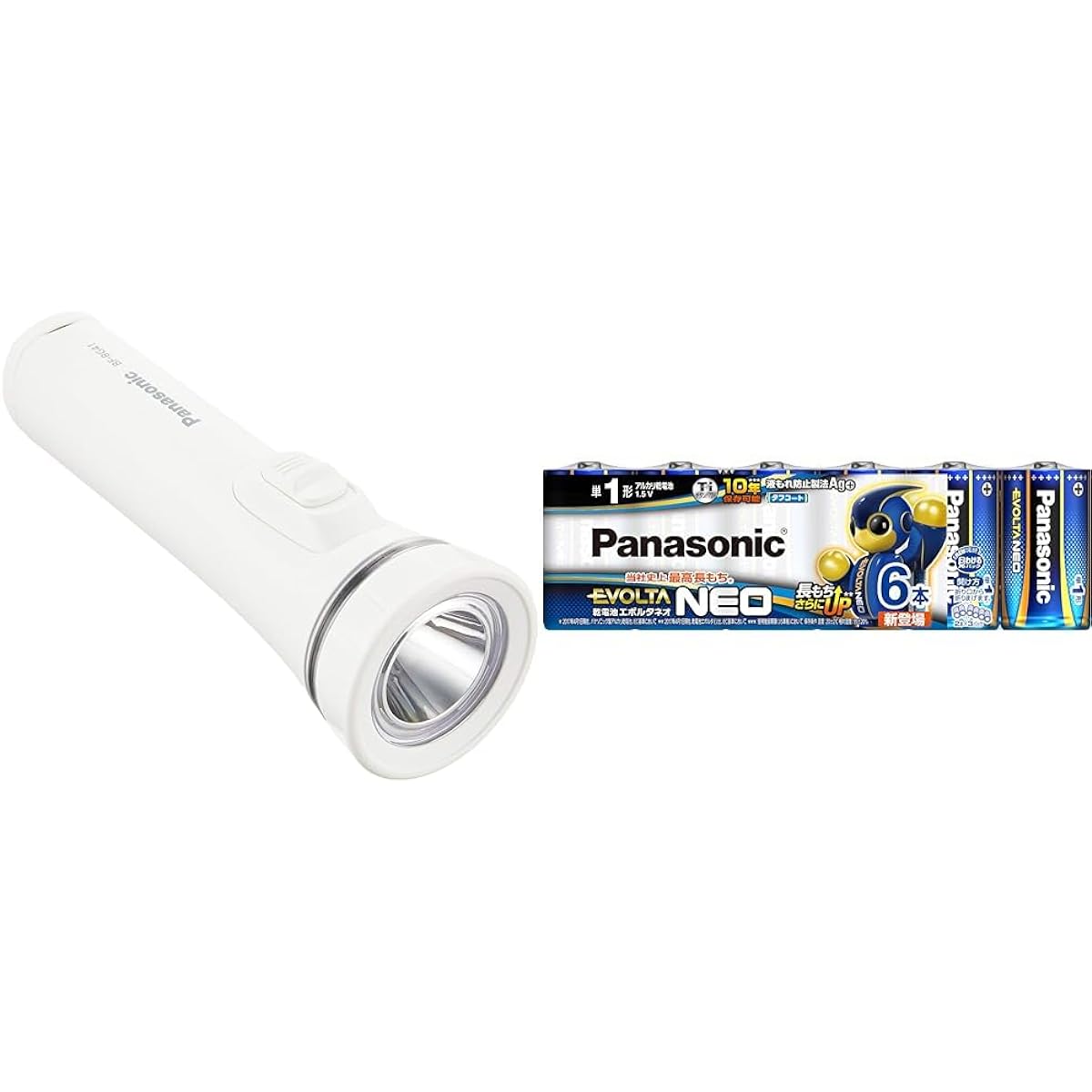 Dry battery set Panasonic LED flashlight with EVOLTA NEO dry battery BF-BG41K-W