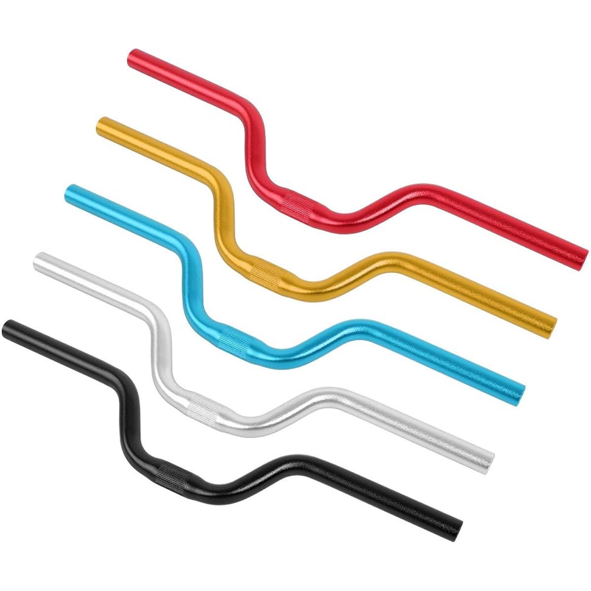 Riser Handlebar Aluminum Alloy Mountain Bike Road Bicycle Fixed Gear Riser Bar Handlebar 25.4mm * 520mm (Silver) Bicycle Handlebar 25.4 Handle Riser Bar