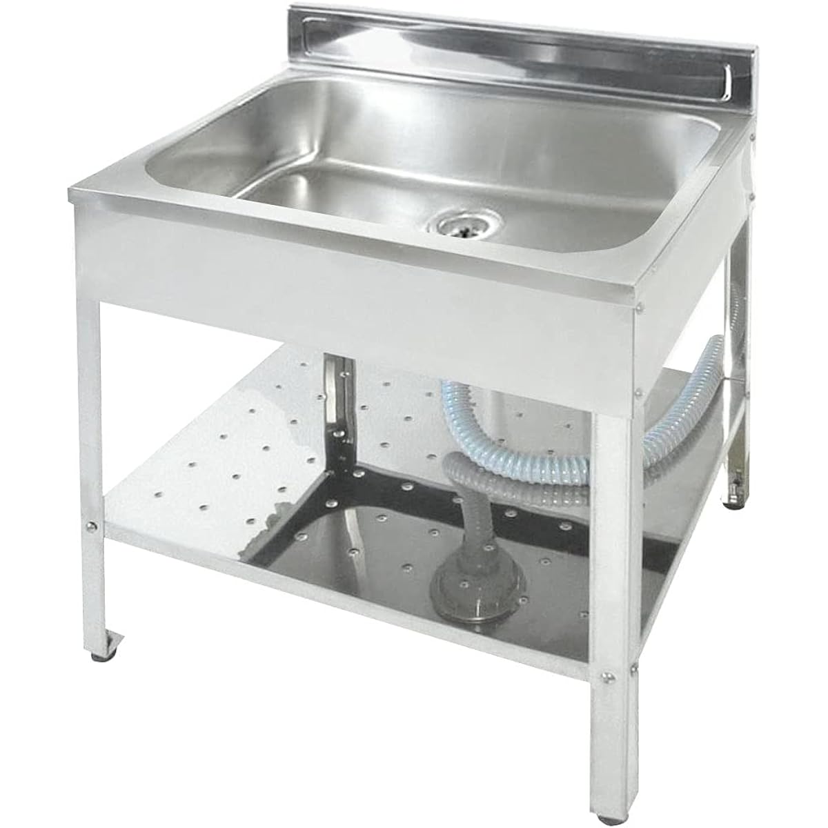 Sanka Rust-resistant stainless steel sink with deep sink for outdoor use 600 SK-0600 Made in Japan Silver Width 60cm