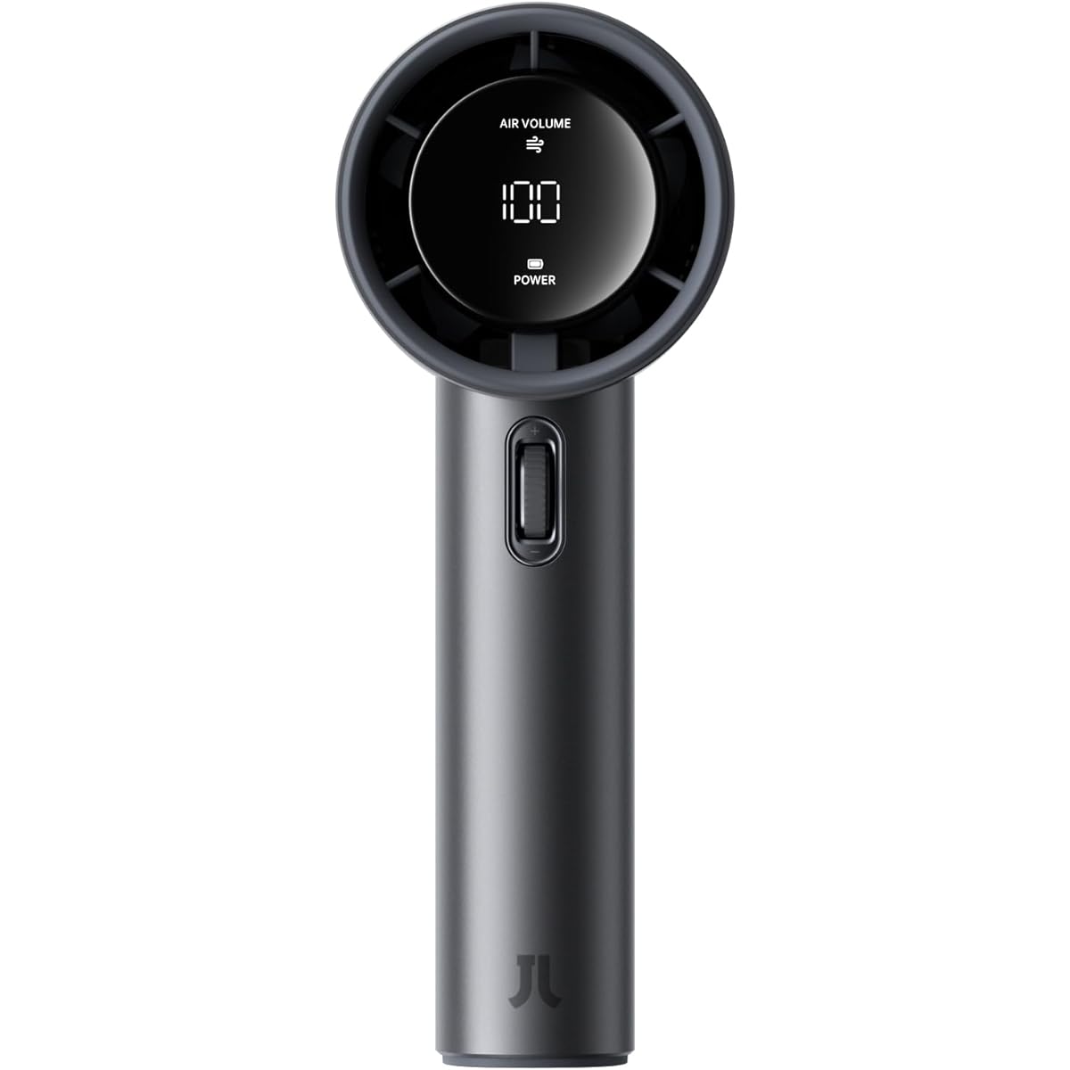 JISULIFE Handheld Fan, Turbo Fan, Rechargeable, 5000 mAh High Capacity Battery, 1-100 Speed Adjustable, LED Digital Display, Portable Small Fan, Metal Body, Great for Travel, Camping, Outdoor Use,