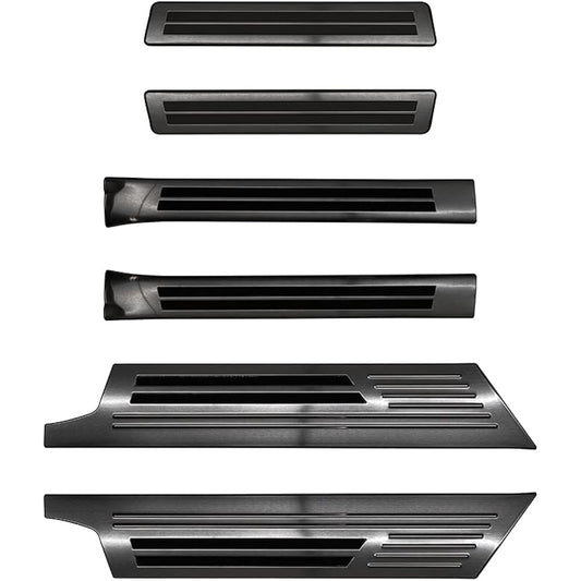 Samurai Produce Toyota New Sienta 10 Series Side Step Scuff Plate Front Rear Set 6P Black Hairline
