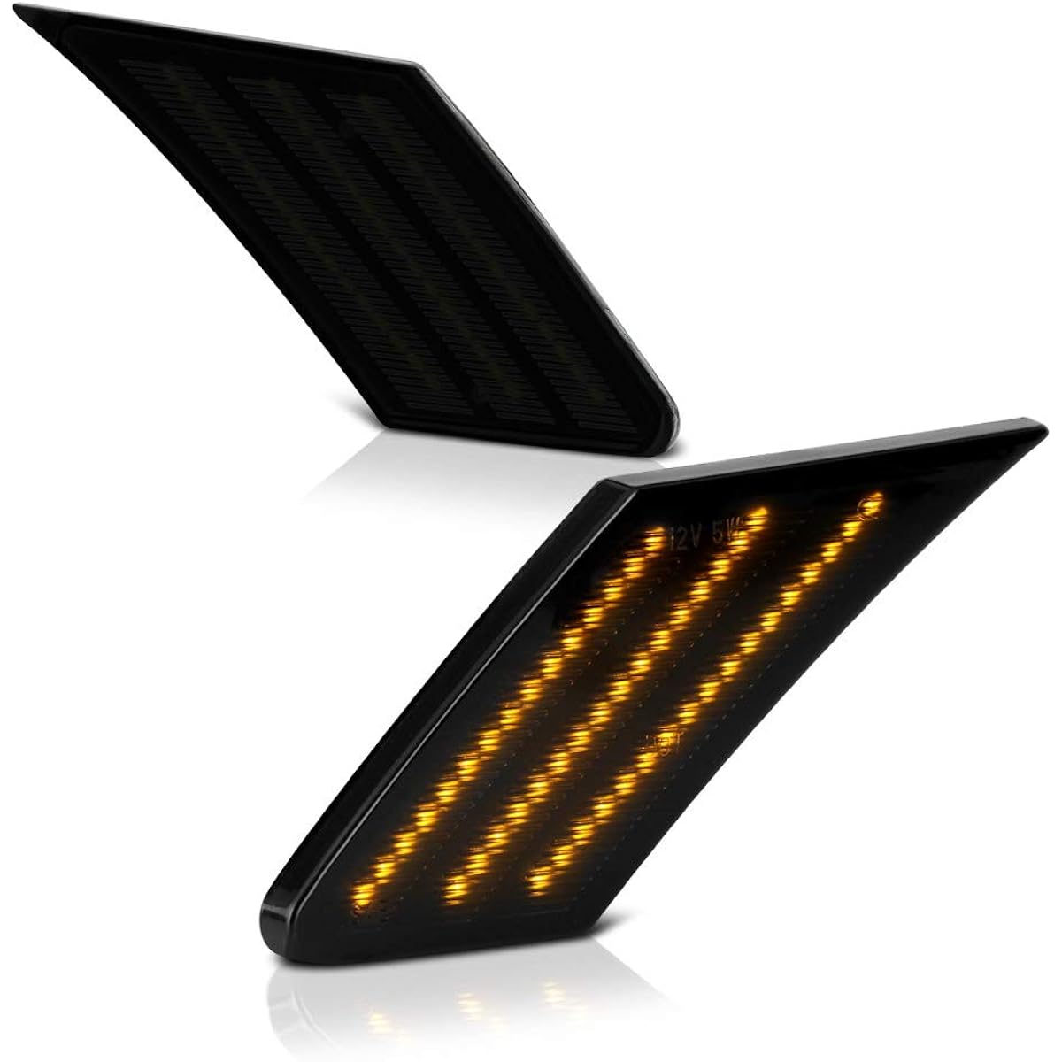 VIPMOTOZ Smoke Lens Full Amber LED Front Side Marker Light Parkin Grand 2013-2020 Scion FR-S Subaru BRZ TOYOTA 86 Driver & passenger seat side