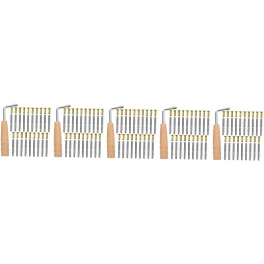 Homoyoyo 5 Sets Lyre Accessories Harp Tuning Hammer Zither Tuning Pin Lyre Harp Part Piano Tuner Spanner Lyre Harp Pin Nail Harpsichord Tuning Pin