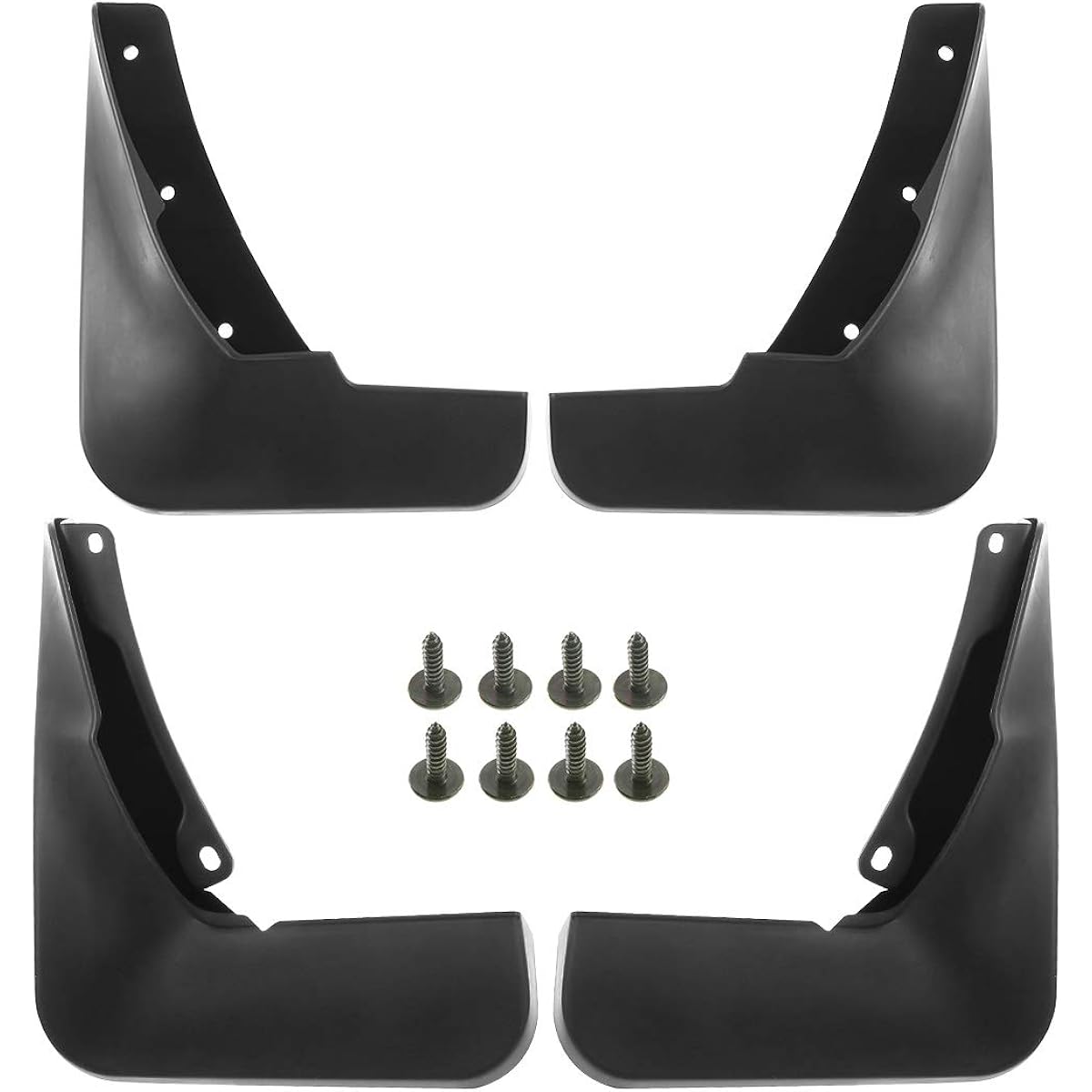 A-PREMIUM Mad Flap Splash Guard Guard Mad Flap Hardwear Kit Accessories Audi A6 2012-2016 (Sedan only) Black Front and rear (driver & passenger seat side) 4 sets