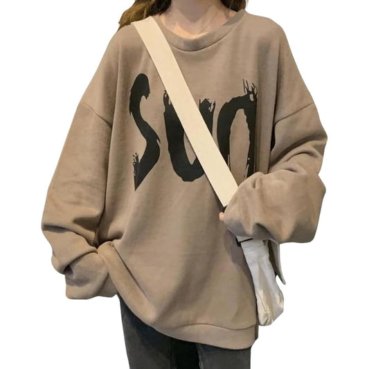 [emptio] Usude Cute Loose Size Pullover Long Sleeve Darugi Sweatshirt Women's