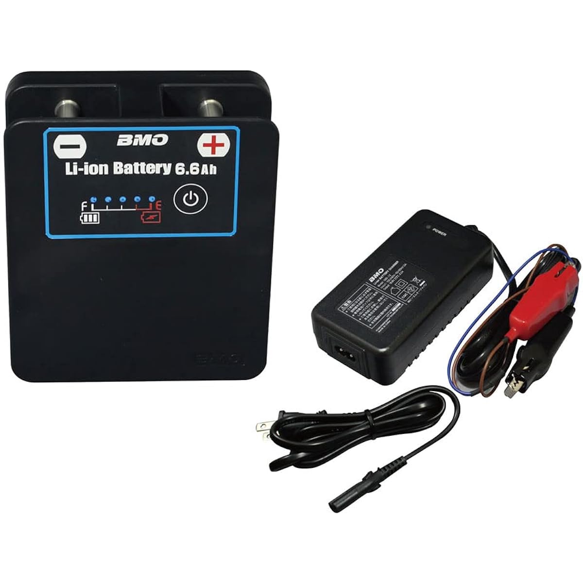 BMO JAPAN Lithium Ion Battery 6.6Ah II Main Unit & Charger Set 10Z0014 for Electric Reel Fishing