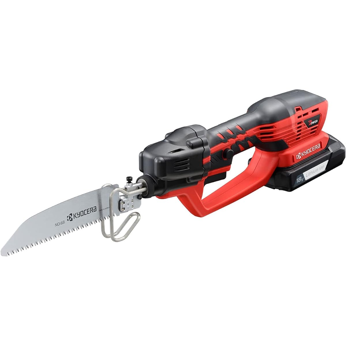 Kyocera BSK-1800KTL1 618602B Lithium-Ion 18V Rechargeable Saw Kit, Convenient for Cutting, Includes Case and 3 Types of Blades, Easy to Pruning Garden Trees, Lithium-Ion 18V, Cutting Capacity (Garden