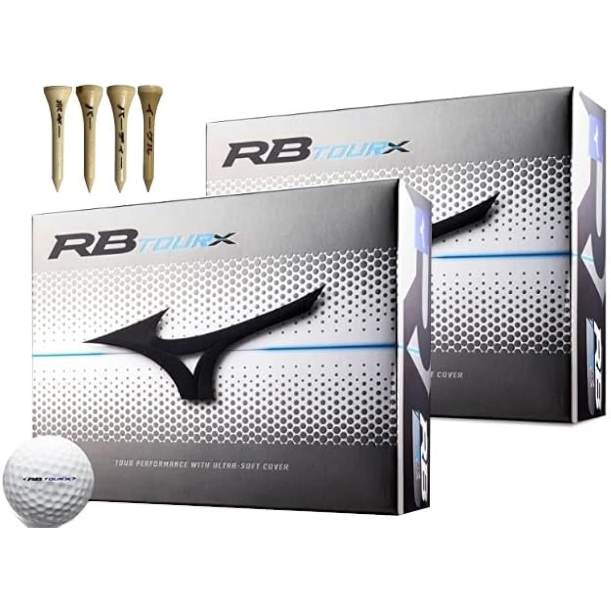 [2 Dozen] MIZUNO Golf Balls RB Tour X Tour White 4 Pieces with Bonus