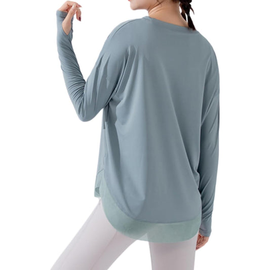 [machikaada] Women's Yoga Wear, Tops, Long Sleeve, Yoga, Hot Yoga, 653 Back Design, See-Through, Absorbent, Quick Drying, Cooling Protection, Comfortable, Stylish, Cute Sportswear