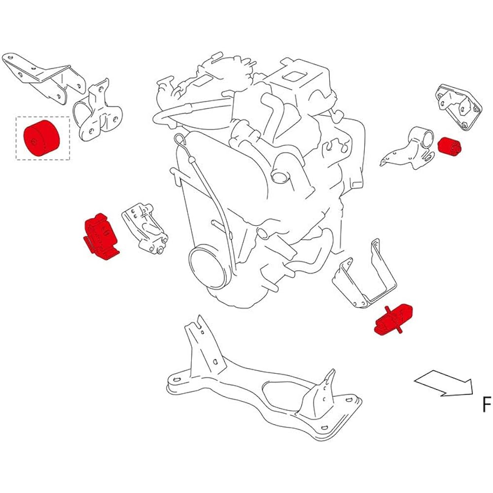 MONSTER SPORT Engine mount set for Alto Works, Wagon R, Cervo mode 647500-2000M