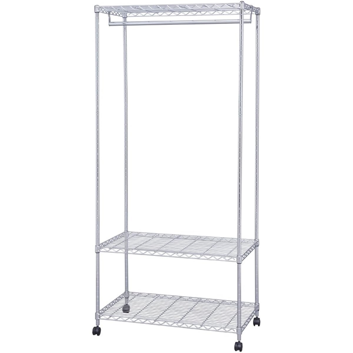 IRIS OHYAMA Rack Metal Rack Wardrobe with Casters Hanger Rack Clothes Hanging Rust Resistant Pole Diameter 19mm Width 80 x Depth 45 x Height 174.5cm Steel Rack Rust Resistant MTO-WR80